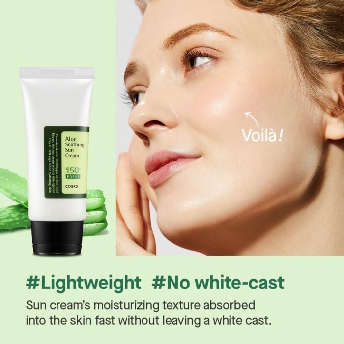 ⁦Cosrx Aloe Soothing Sun Cream SPF50+ PA+++⁩ - الصورة ⁦3⁩