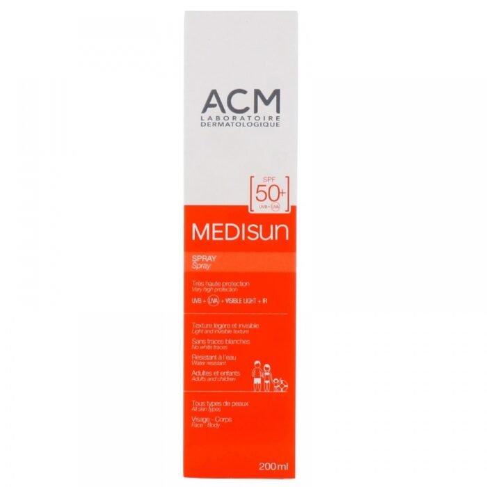 ⁦ACM Medisun Sun Protection Spray SPF50+ with Infrared and Visible Light Protection for Adults and Children 200ml⁩ - الصورة ⁦4⁩
