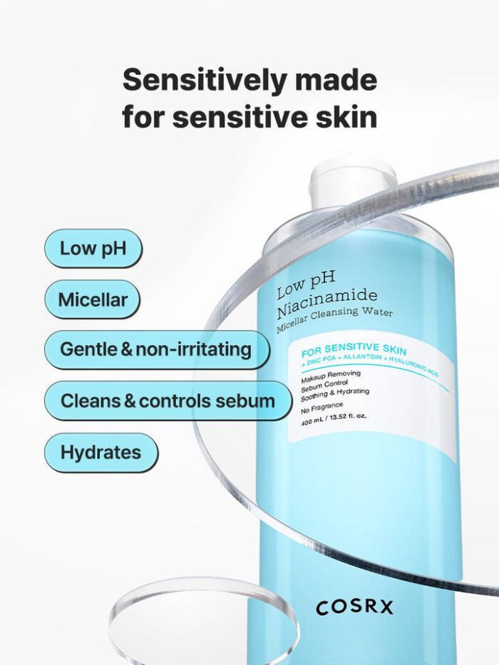⁦COSRX Low pH Niacinamide Micellar Cleansing Water⁩ - الصورة ⁦3⁩