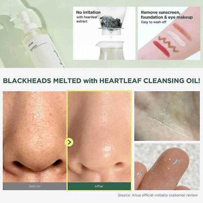 ⁦ANUA , Heartleaf Pore Control Cleansing Oil , (20 ml) & (200 ml)⁩ - الصورة ⁦8⁩