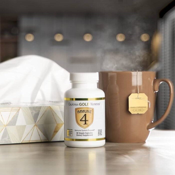 ⁦California Gold Nutrition, Immune 4, Immune System Support, 60 Veggie Capsules⁩ - الصورة ⁦2⁩
