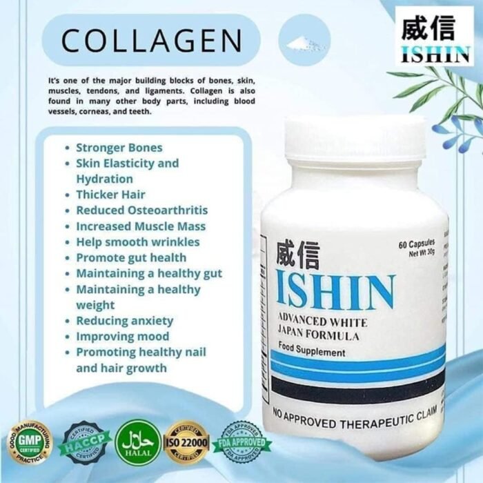 ⁦Generic Ishin Glutathione Advanced 10x Whitening Japan Formula 60caps⁩ - الصورة ⁦2⁩