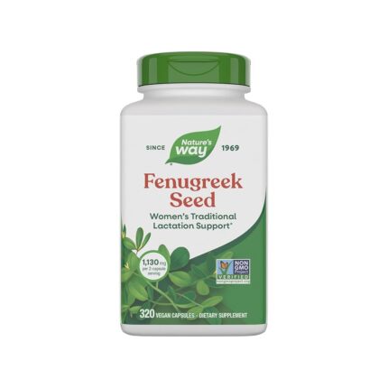 Nature's Way, Fenugreek Seed, Traditional Lactation Support, 1130 mg, Dietary Supplement - 100 Vegan Capsules