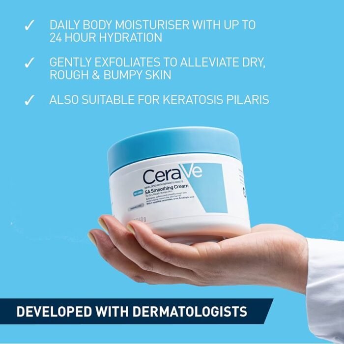 ⁦CeraVe SA Smoothing Cream & Lotion for Dry, Rough, Bumpy Skin⁩ - الصورة ⁦3⁩