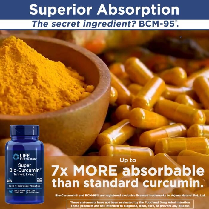 ⁦Life Extension, Advanced Curcumin Elite, Turmeric Extract, Ginger & Turmerones, 30 Softgels⁩ - الصورة ⁦3⁩