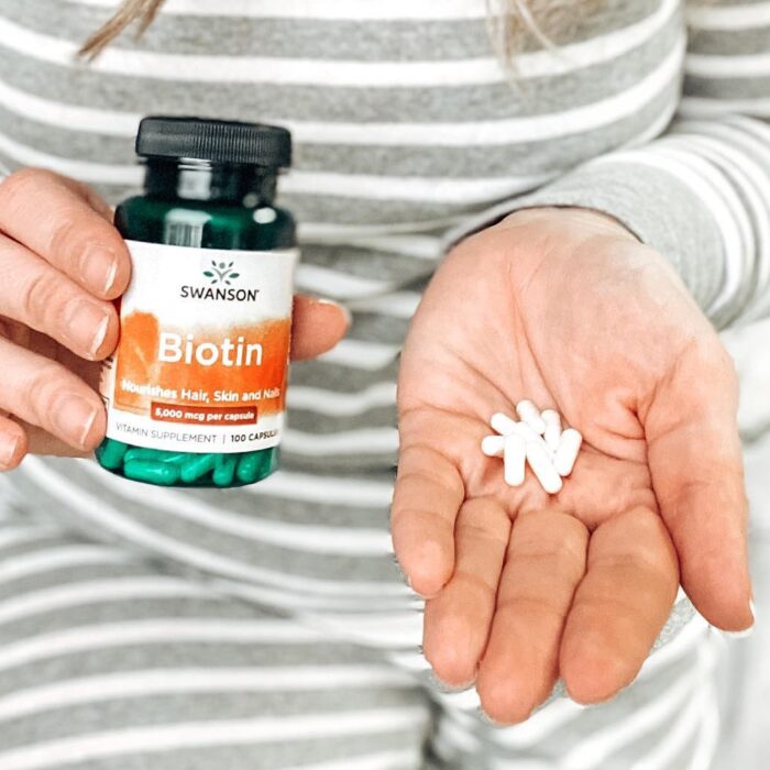 ⁦Swanson, Biotin, 5,000 mcg, 30 Capsules⁩ - الصورة ⁦2⁩