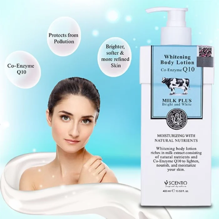 ⁦Scentio Milk Plus Whitening Body Lotion Co-Enzyme Q10 (400ML)2‏⁩ - الصورة ⁦2⁩