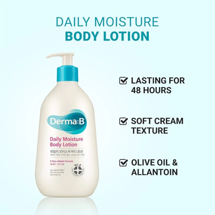 ⁦Derma:B Daily Moisture Body Lotion 400ml⁩ - الصورة ⁦2⁩