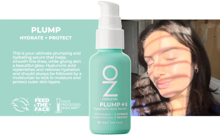 ⁦OZNaturals Plump Hyaluronic Acid Serum - Plumping and Hydrating Serum -⁩ - الصورة ⁦3⁩