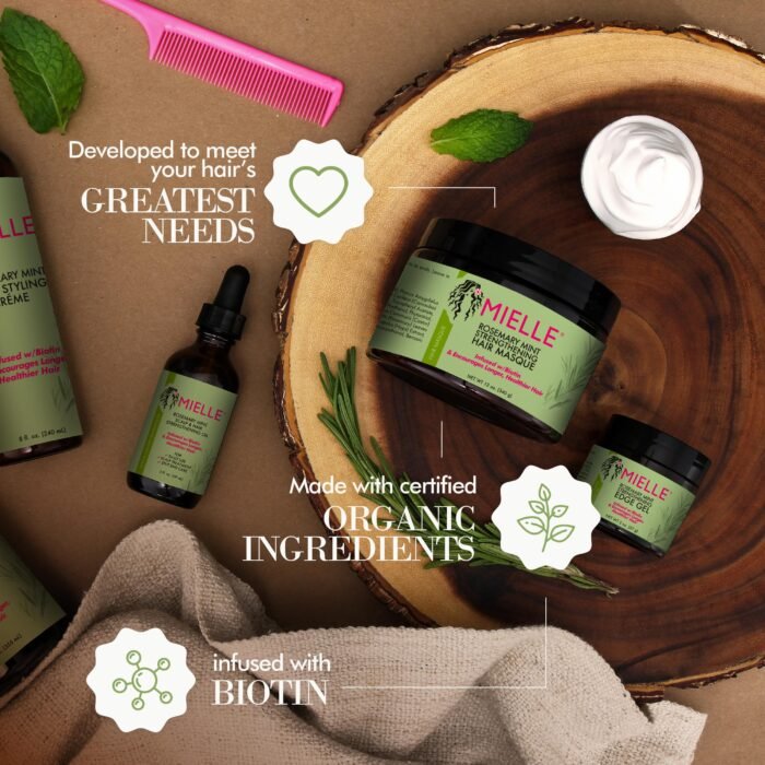 ⁦Mielle, Strengthening Hair Masque, Rosemary Mint⁩ - الصورة ⁦2⁩