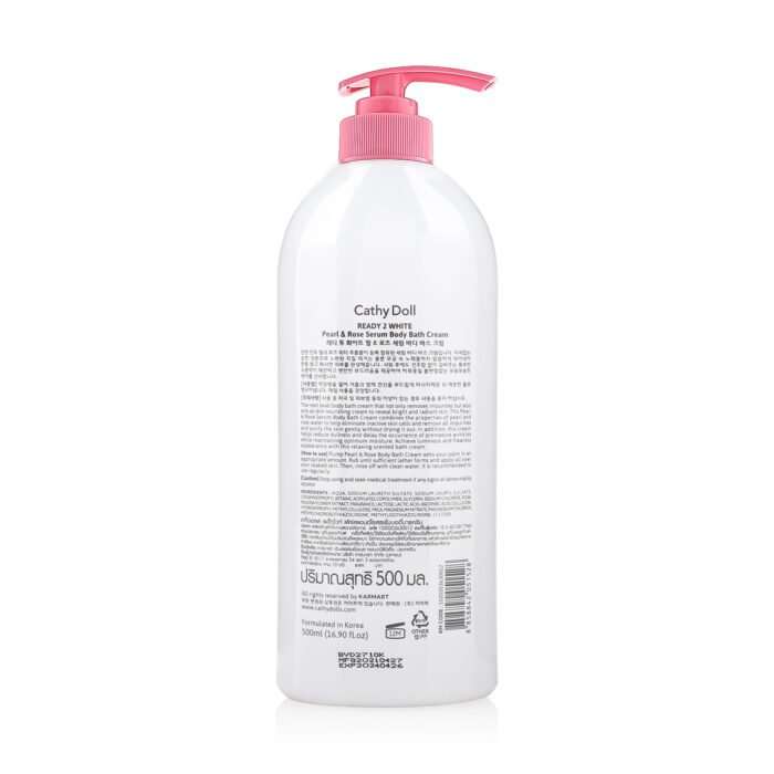 ⁦Body Bath Cream Cathy Doll Pearl & Rose Serum 500 ml. Ready 2 White By Cathy doll⁩ - الصورة ⁦4⁩