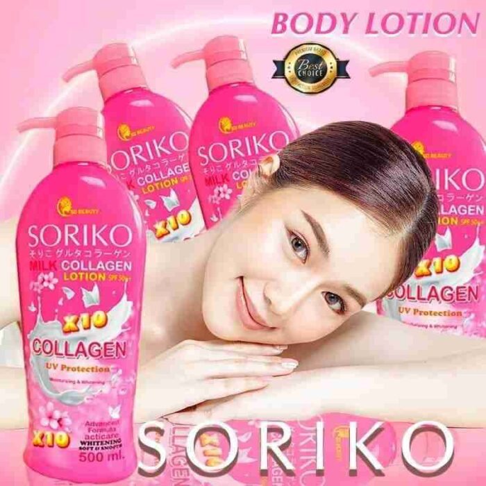 ⁦Soriko Milk Collagen Lotion SPf 30 - 500ml‏⁩ - الصورة ⁦2⁩