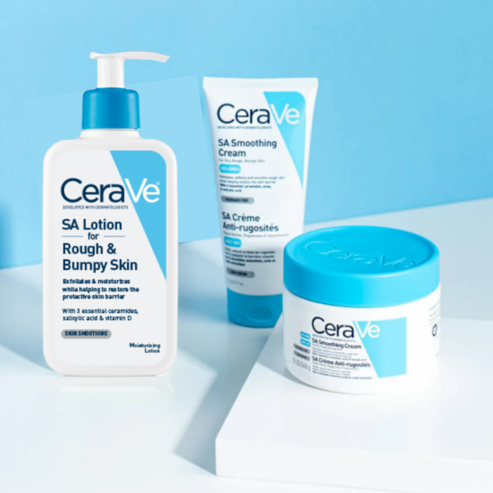 CeraVe SA Smoothing Cream & Lotion for Dry, Rough, Bumpy Skin
