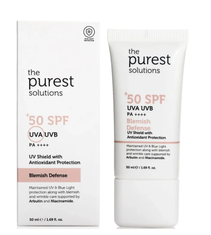 The Purist Blemish Defense Sunscreen for Protection from UV Rays and Oxidants SPF 50+ - 50 ml