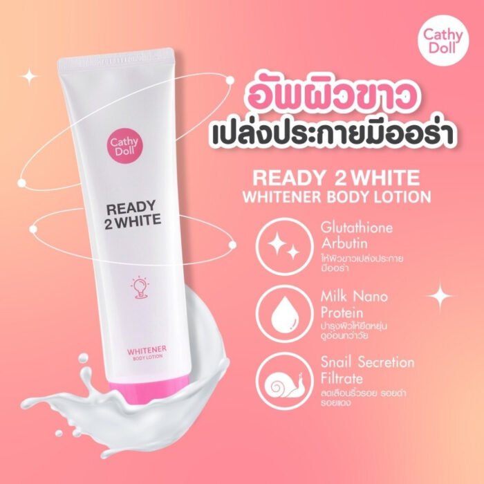 ⁦Cathy Doll Ready 2 White Whitener Body Lotion Snail Secretion Filtrate 150ml⁩ - الصورة ⁦2⁩