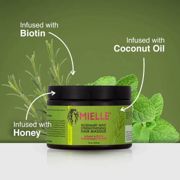 Mielle, Strengthening Hair Masque, Rosemary Mint