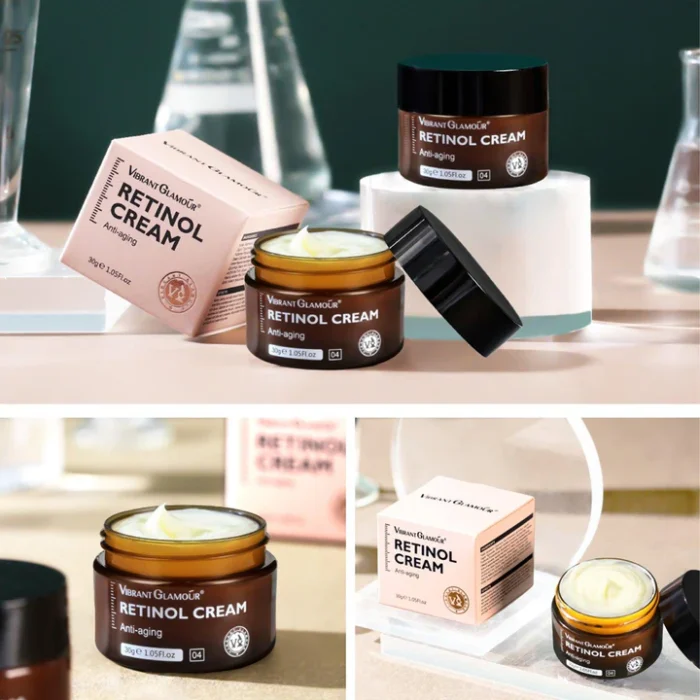⁦VIBRANT GLAMOUR Retinol Face Cream Anti-Aging Remove Wrinkle Firming Lifting Whitening Brightening Moisturizing Facial Skin Care 30g⁩ - الصورة ⁦5⁩