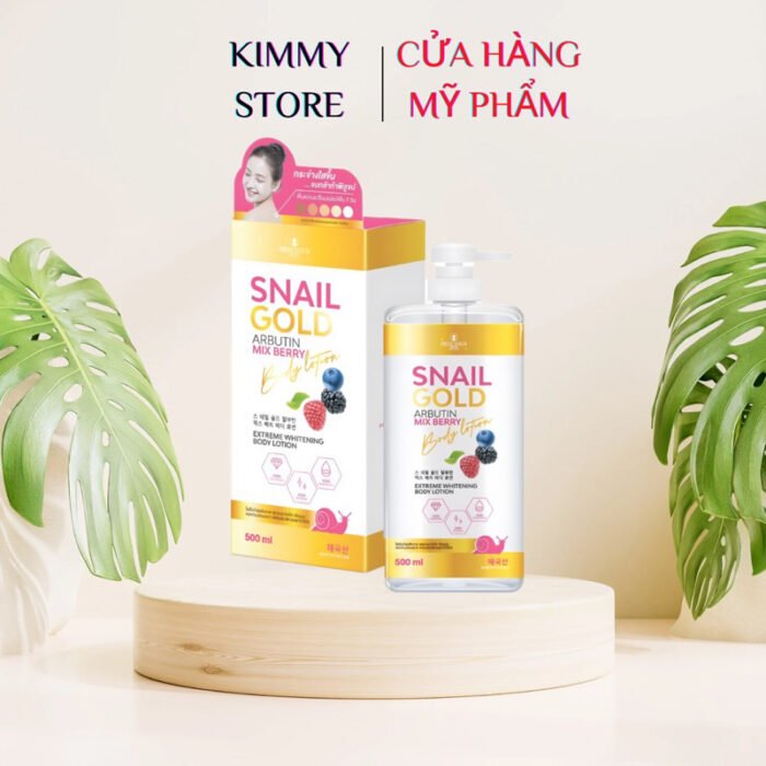Snail GOLD Arbutin Mix Berry Whitening Body Lotion Soft Skin Brighten 500 ml x2