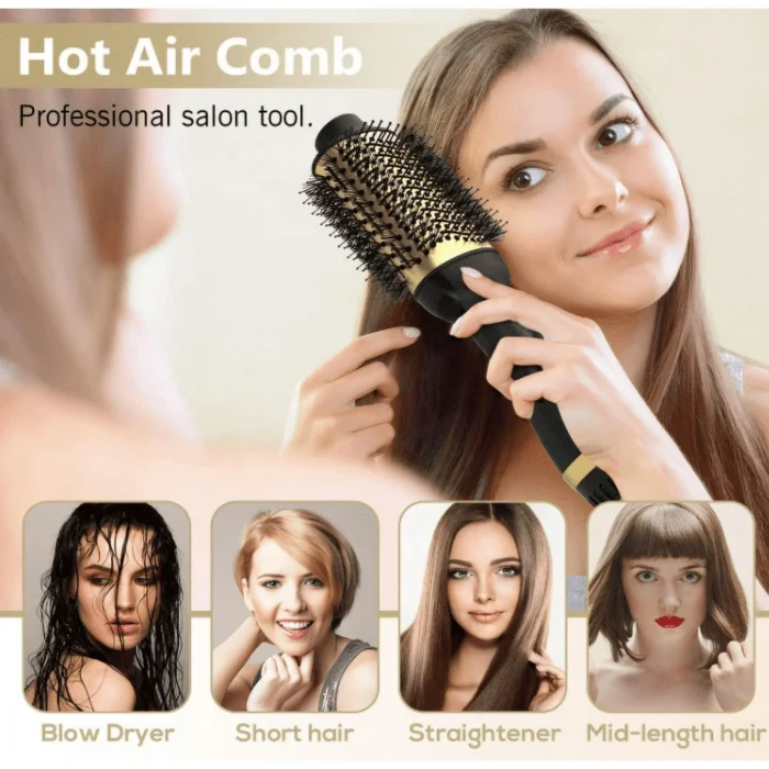 ⁦SY-BD08 Hair Dryer Brush Blow Dryer Brush in Gold⁩ - الصورة ⁦5⁩
