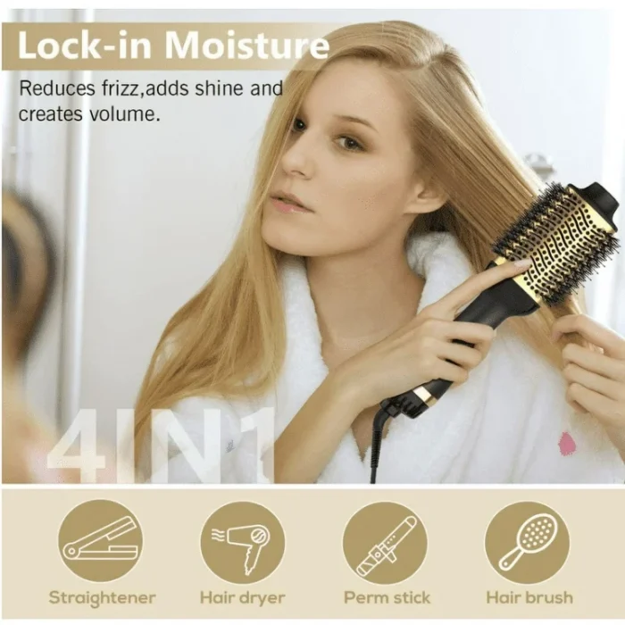 ⁦SY-BD08 Hair Dryer Brush Blow Dryer Brush in Gold⁩ - الصورة ⁦3⁩