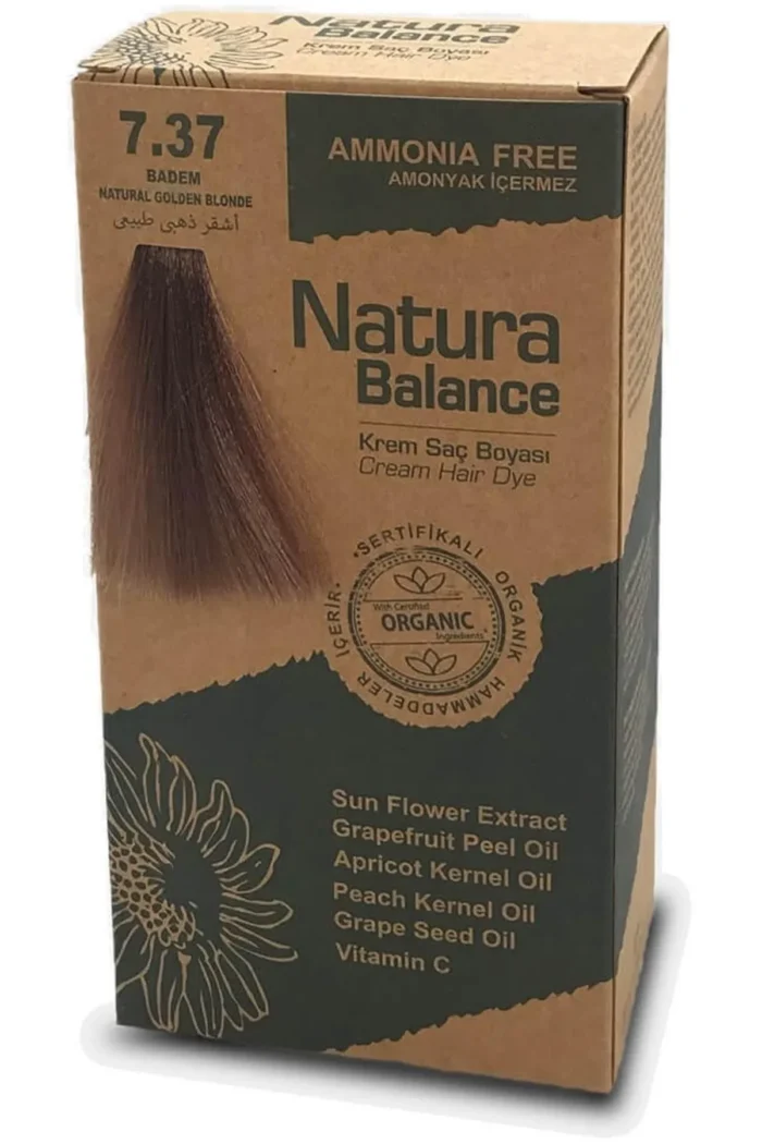 Natura Balance hair dye (7.37) natural golden blonde