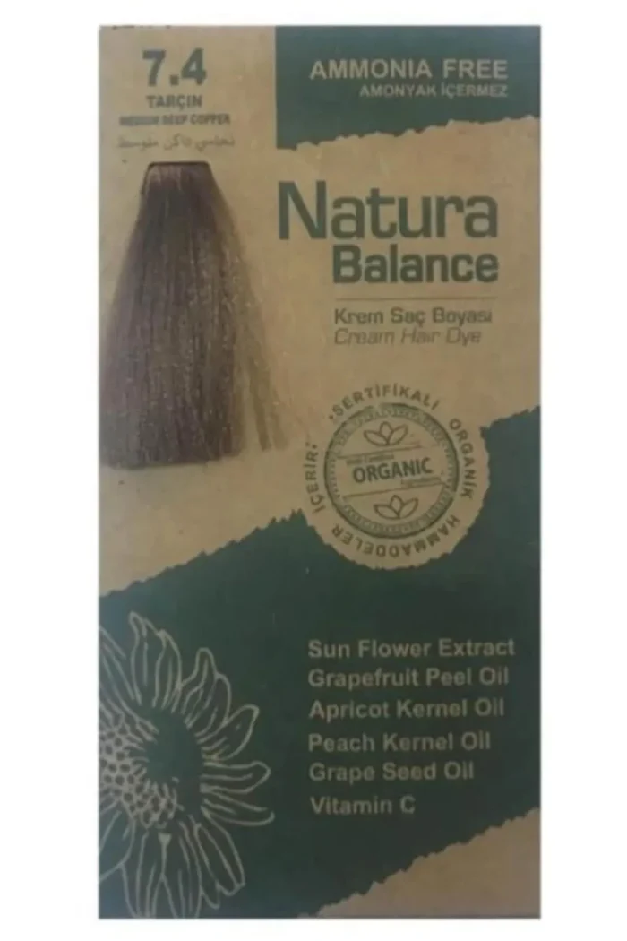 Natura Balance Hair Dye (7.4) Medium Dark Copper