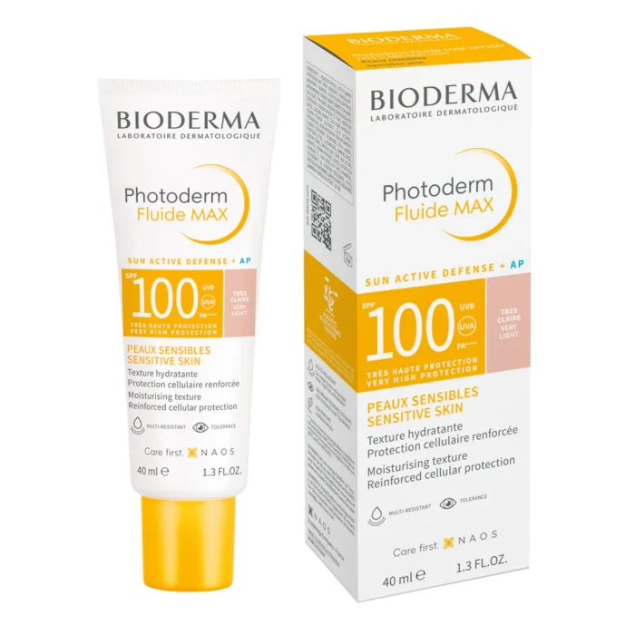 ⁦Bioderma Photoderm Fluide MAX SPF100 Light Tinted Sunscreen, 40ml⁩ - الصورة ⁦2⁩