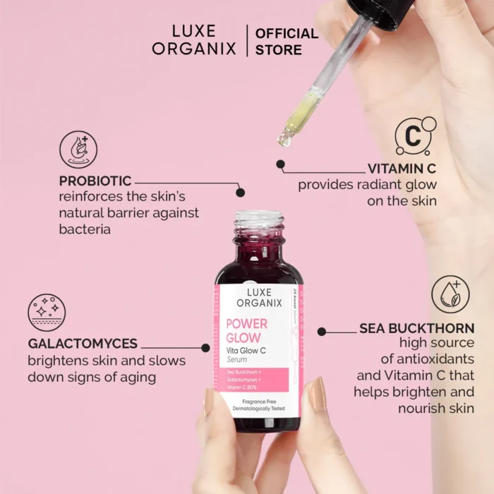⁦Lux Organics Power Glow Serum⁩ - الصورة ⁦2⁩