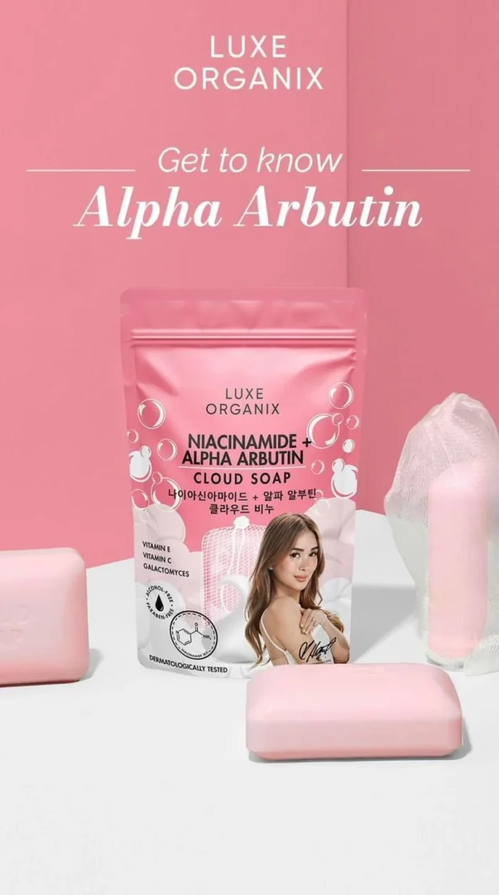 ⁦Luxe Organix Soap, Niacinamide Skin Lightening (Alpha Arbutin) 180g⁩ - الصورة ⁦2⁩