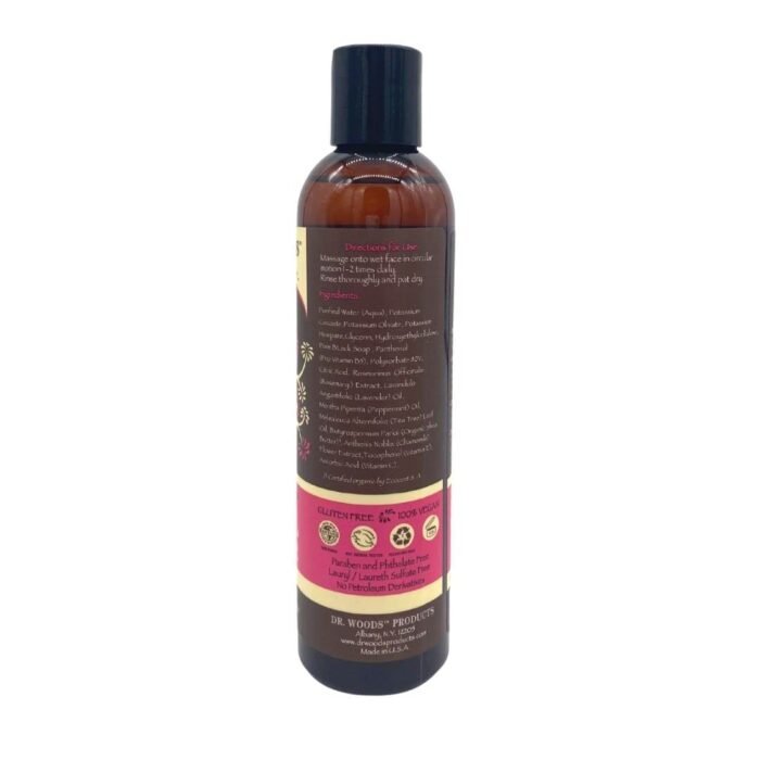 ⁦Dr. Woods Black Soap Liquid Facial Cleanser with Organic Shea Butter⁩ - الصورة ⁦2⁩
