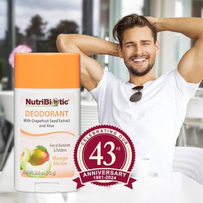 ⁦NutriBiotic, Deodorant, Mango Watermelon, 2.6 oz (75 g)⁩ - الصورة ⁦4⁩
