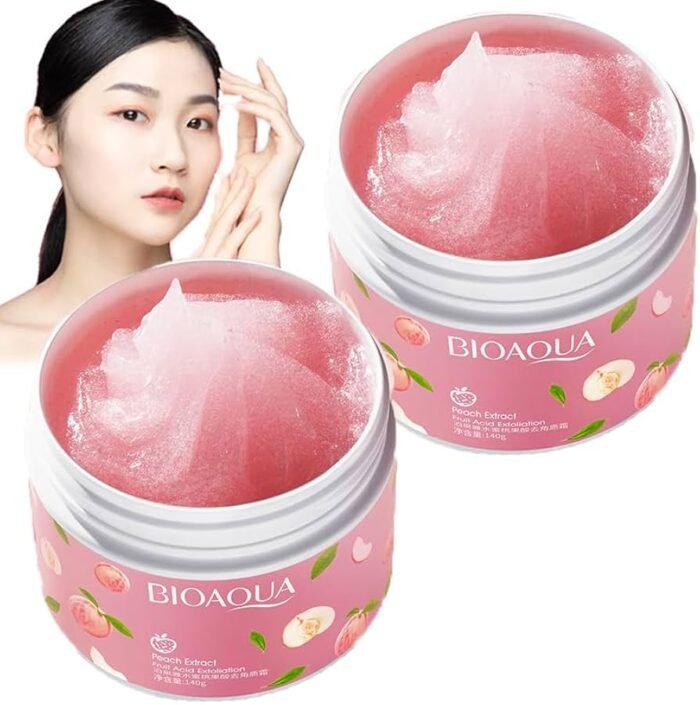 ⁦Peach mask and scrub from BIOAOUA⁩ - الصورة ⁦2⁩