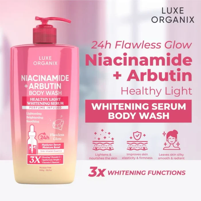 ⁦Luxe Organix Niacinamide + Arbutin Body Wash 1L⁩ - الصورة ⁦3⁩