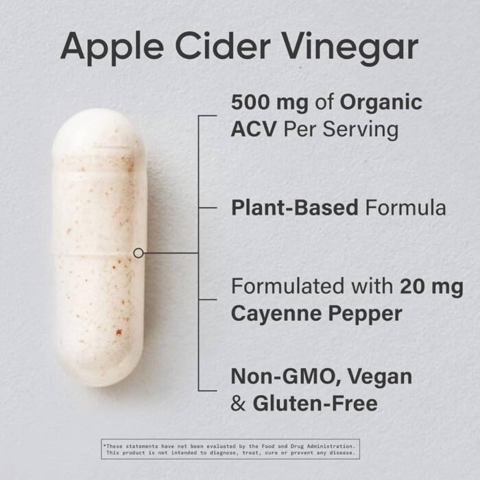 ⁦Fermented Apple Cider Vinegar 500 mg⁩ - الصورة ⁦5⁩