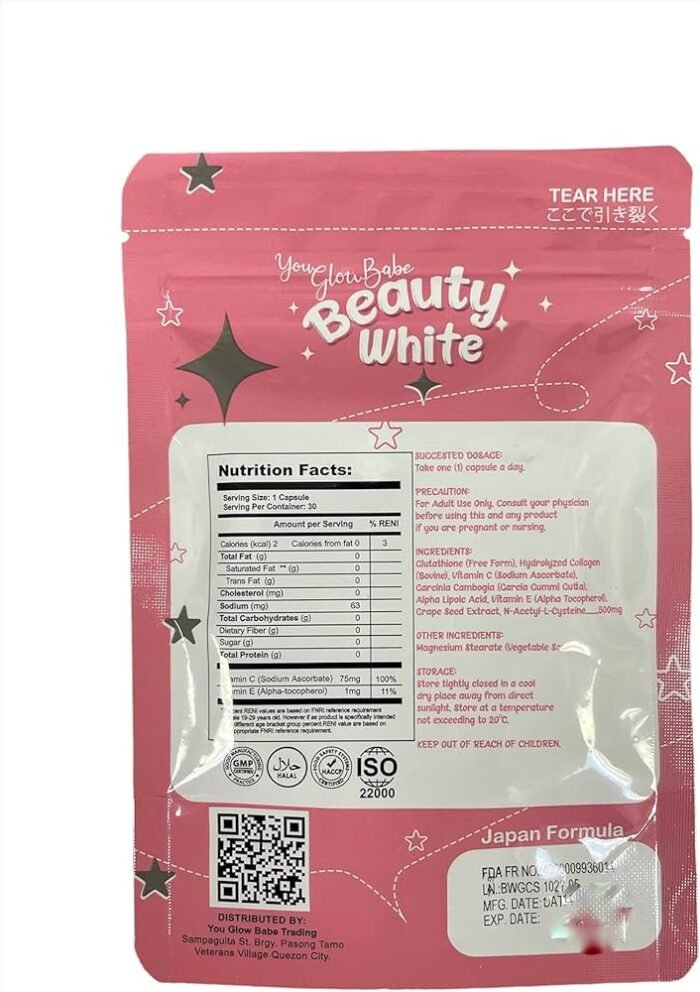⁦YOU Glow Babe Beauty White 30 Capsules 4 in 1⁩ - الصورة ⁦2⁩