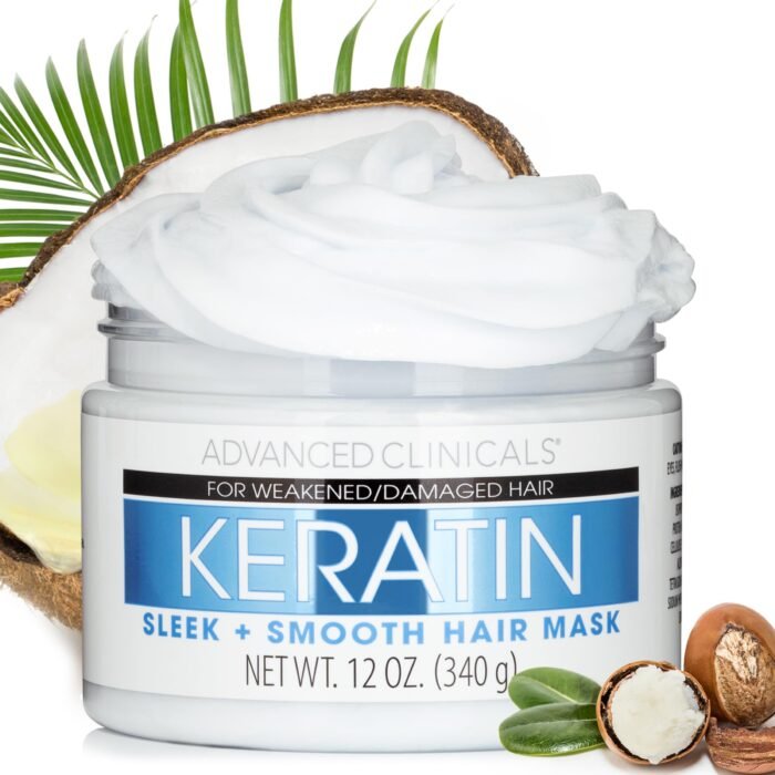 ⁦ADVANCED CLINICALS - KERATIN HAIR REPAIR MASK⁩ - الصورة ⁦4⁩