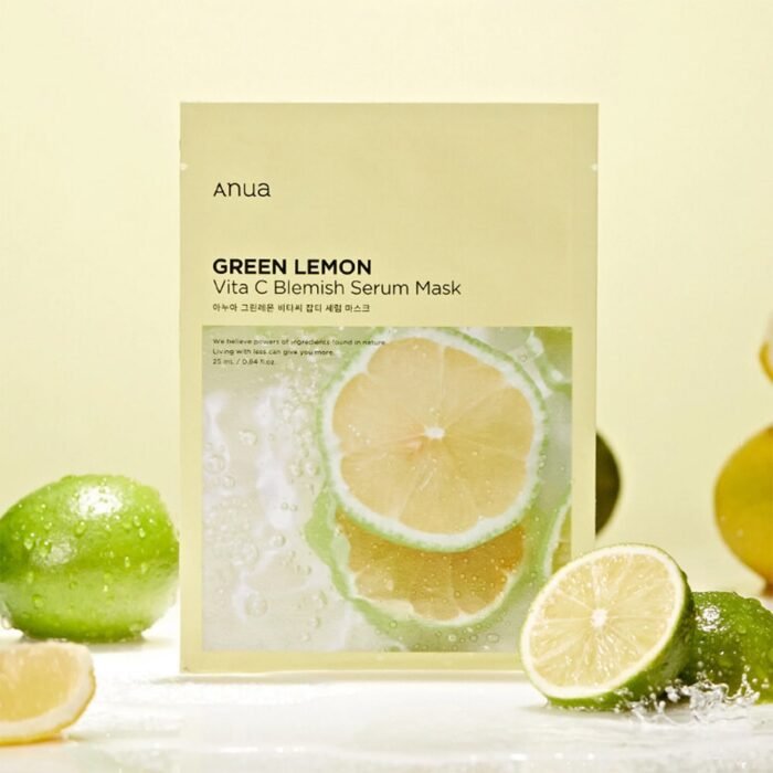 ⁦Anoa Green Lemon Vita C Serum Mask to treat skin blemishes⁩ - الصورة ⁦2⁩