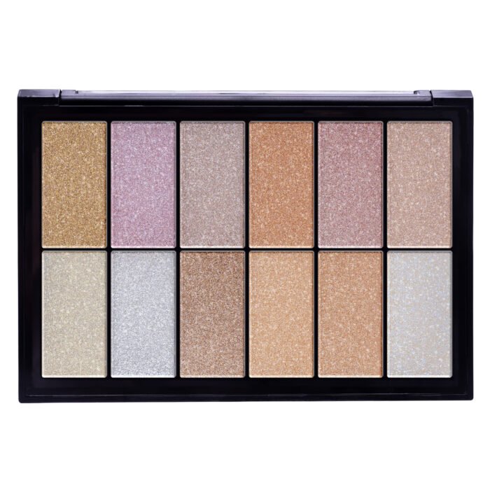 ⁦Future Makeup 12 Color Highlighter Cream Palette⁩ - الصورة ⁦2⁩