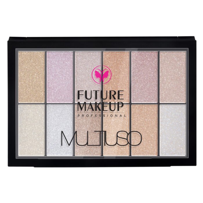 Future Makeup 12 Color Highlighter Cream Palette