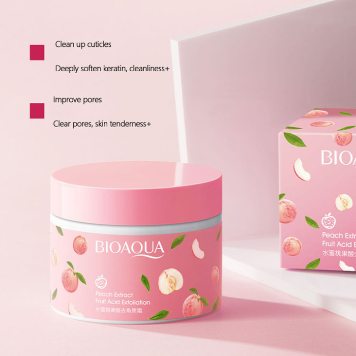 ⁦Peach mask and scrub from BIOAOUA⁩ - الصورة ⁦3⁩