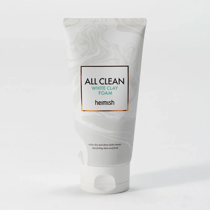 Clean white clay foam