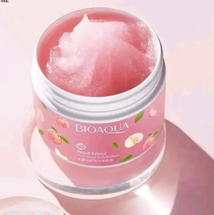 ⁦Peach mask and scrub from BIOAOUA⁩ - الصورة ⁦4⁩