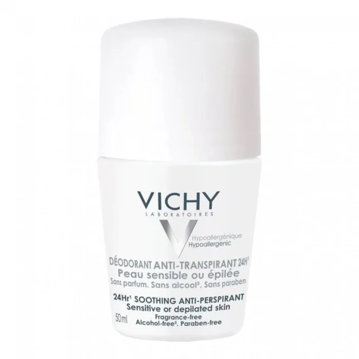 Vichy roll on deodorant for sensitive skin without perfume 50 ml