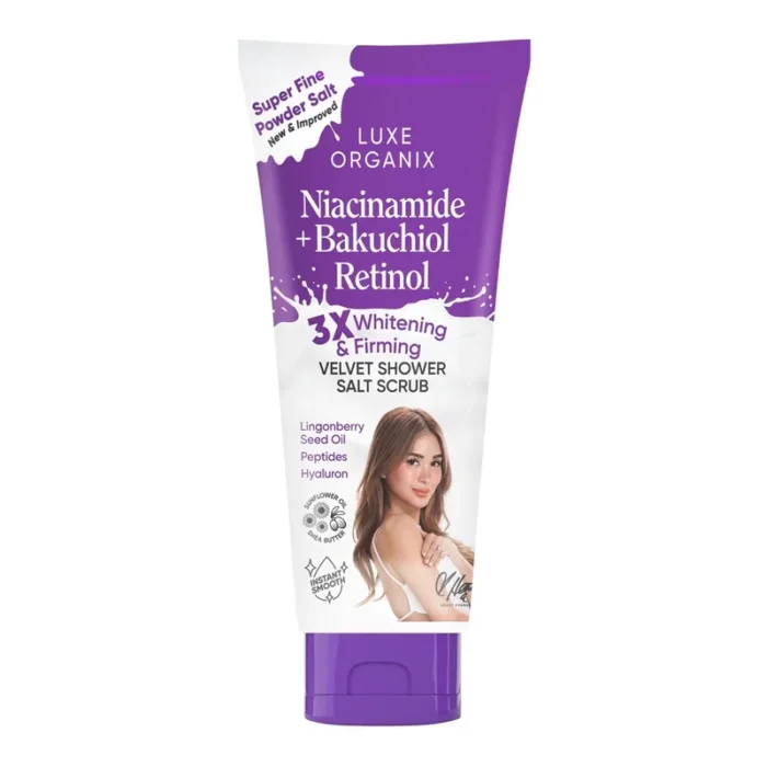 Luxe Organix Niacinamide + Bakuchiol Retinol Velvet Shower Scrub 320g
