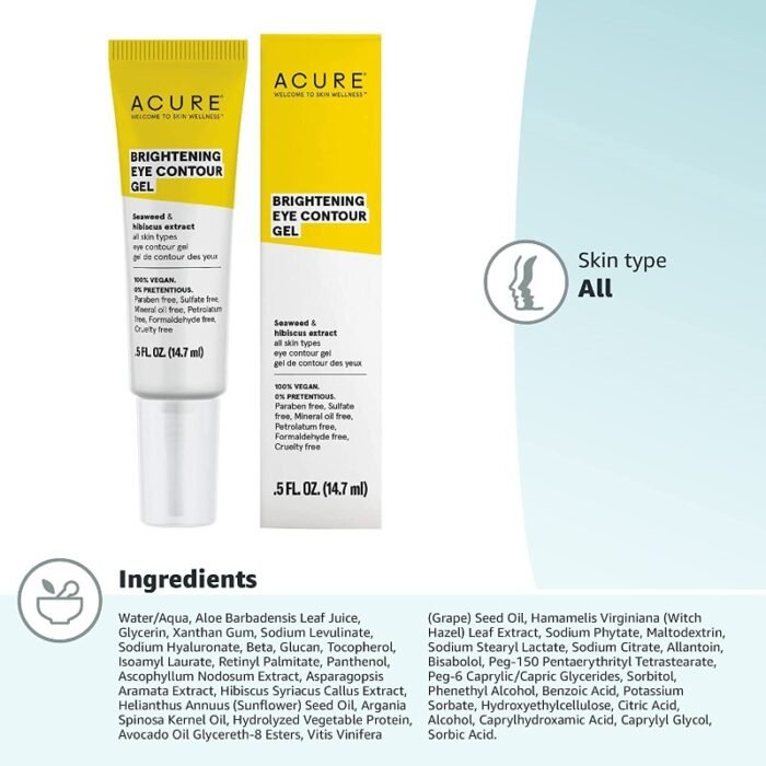 ⁦ACURE Brightening Eye Contour Gel⁩ - الصورة ⁦3⁩