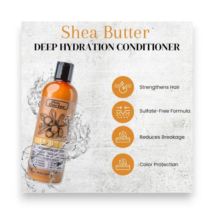 ⁦Skin Doctor Shea Butter Rejuvenating Shampoo, 500 ml⁩ - الصورة ⁦2⁩