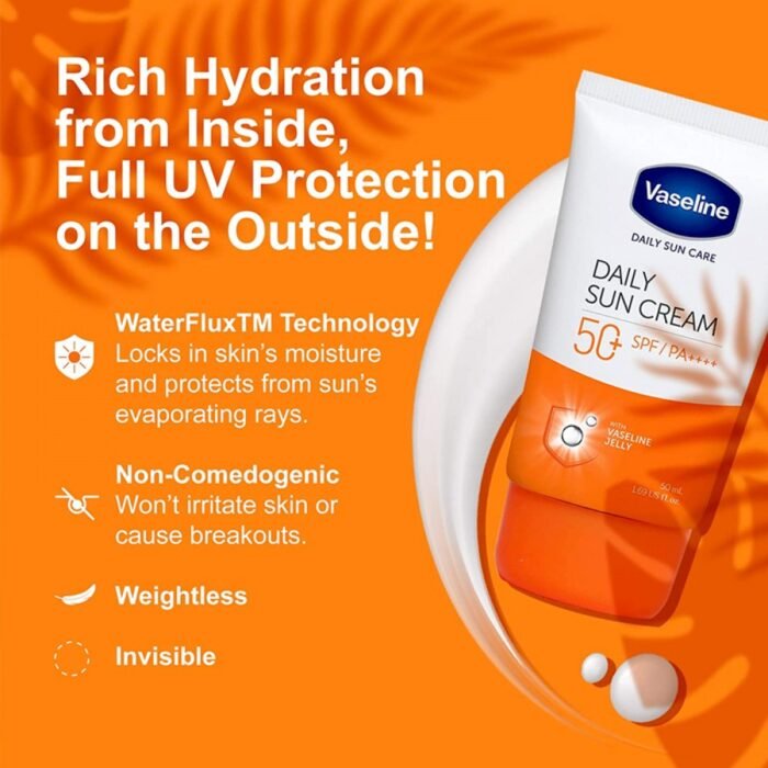⁦Vaseline Daily Sun Cream 50+ SPF / PA+++⁩ - الصورة ⁦2⁩