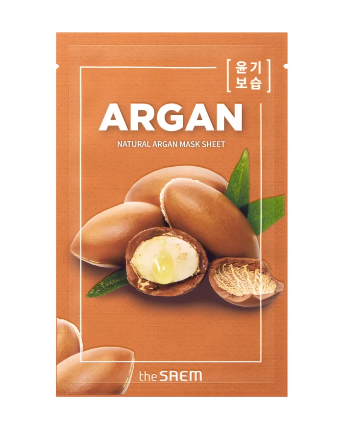 Maska na tkaninie z naturalnymi ekstraktami Olej arganowy