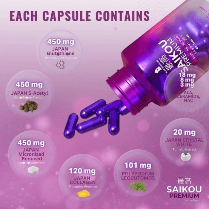 ⁦Glutathione capsules⁩ - الصورة ⁦3⁩