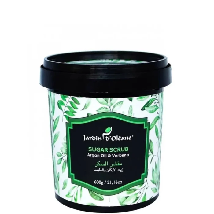 Sugar scrub with argan oil and verbena from Jardin d'Oléane, 600 grams
